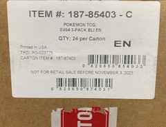 Pokemon SV4 Paradox Rift 3-Pack Blister CASE (24ct)